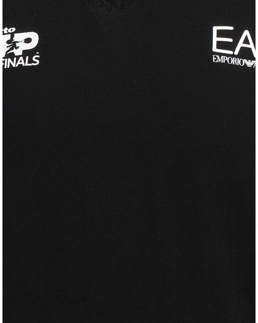EA7 Black Sweater Cotton for men