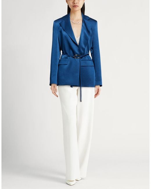 Liu Jo Blue Blazer Polyester