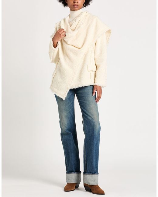 Alberta Ferretti Natural Jacket Virgin Wool, Polyamide, Silk