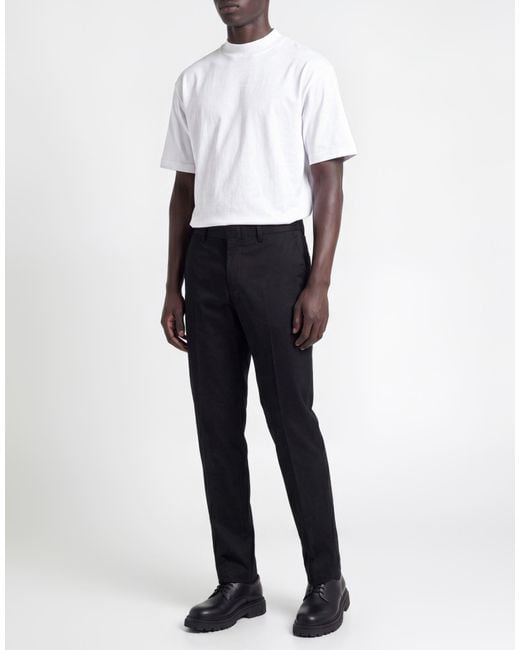 Dunhill Black Pants Cotton, Cashmere, Elastane for men