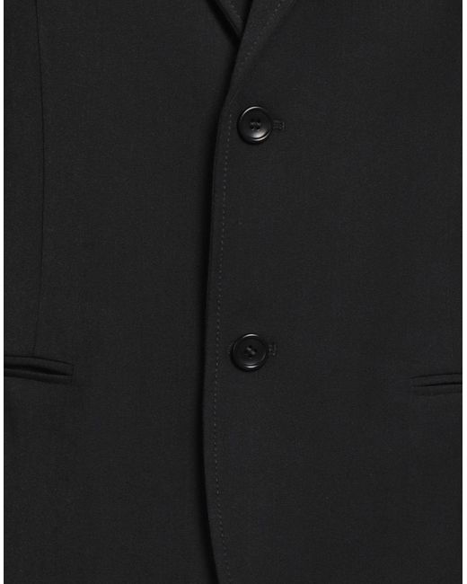 Daniele Alessandrini Black Blazer Polyester, Viscose, Elastane for men