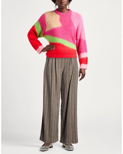 Ottod'Ame Brown Caring Pants Virgin Wool, Viscose, Polyester, Elastane
