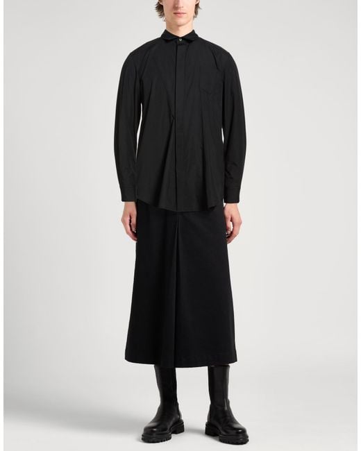 Sacai Black Shirt Polyester, Cotton for men