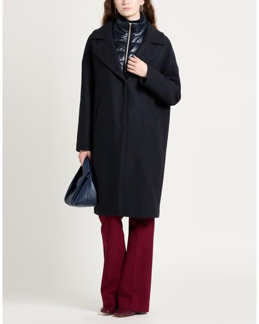Herno Blue Coat Virgin Wool, Polyamide