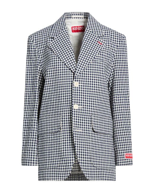 KENZO Blue Blazer Cotton, Polyester, Lycra