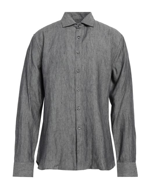 120% Lino Gray Shirt for men