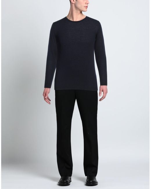 SEVENTY VENEZIA Blue Sergio Tegon Midnight Sweater Virgin Wool for men