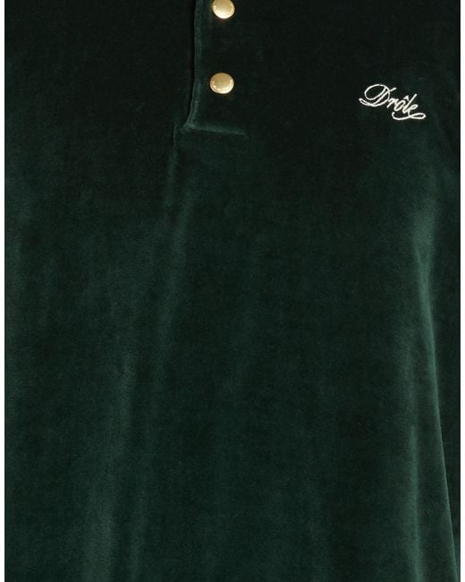 Drole de Monsieur Green Polo Shirt Cotton, Polyester for men