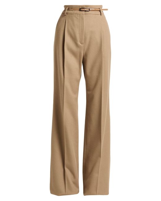 Max Mara Natural Camel Pants Virgin Wool