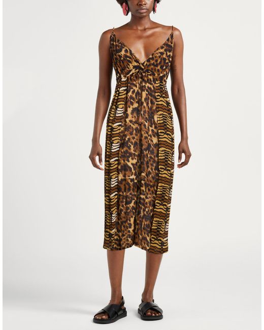 Miss Bikini Metallic Midi Dress Viscose