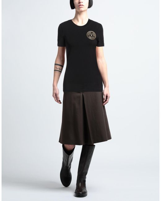 Versace Jeans Couture Black T-Shirt Cotton, Elastane