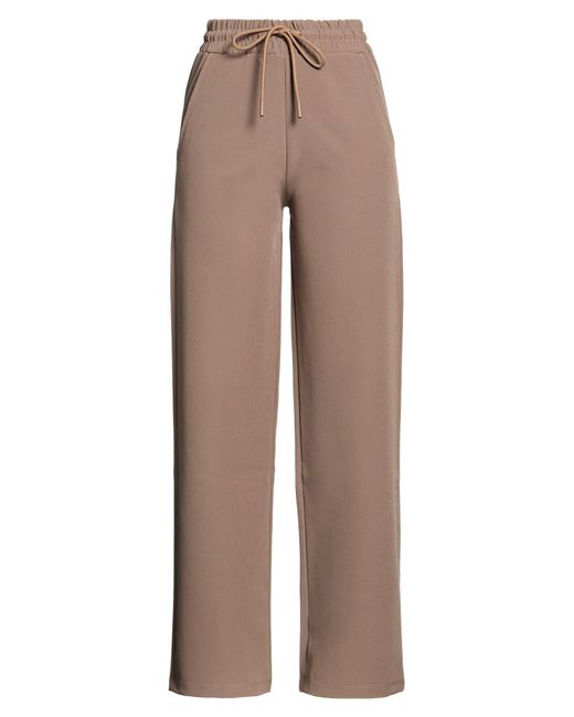 hinnominate Brown Pants Polyester, Elastane