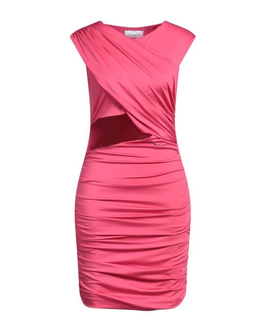 Gaelle Paris Pink Fuchsia Mini Dress Polyester, Elastane