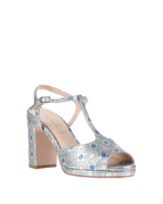 Carmens White Sandals Leather