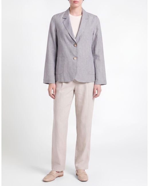 Fedeli Gray Blazer Linen