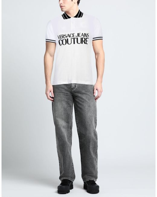 Polo Versace Jeans Couture pour homme en coloris White