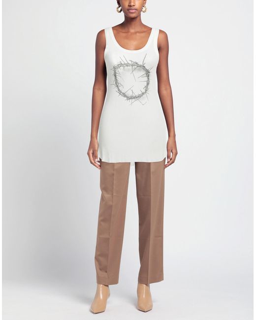 Ann Demeulemeester White Tank Top