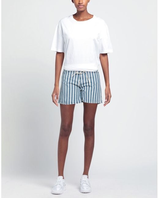 Semicouture Blue Denim Shorts