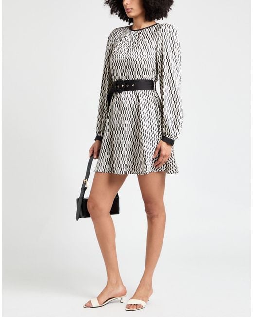 Liu Jo Gray Mini Dress Polyester