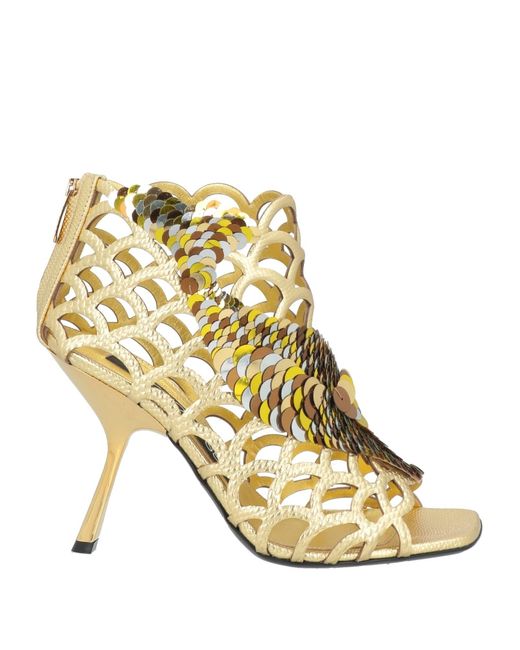 Sergio Rossi Metallic Ankle Boots