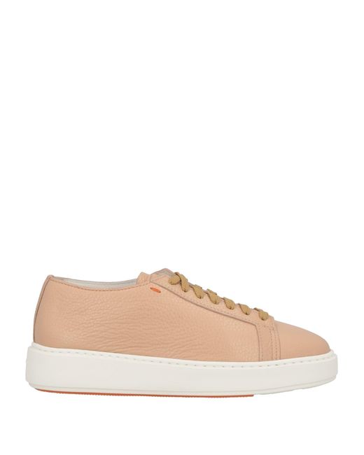 Santoni Natural Sand Sneakers Leather