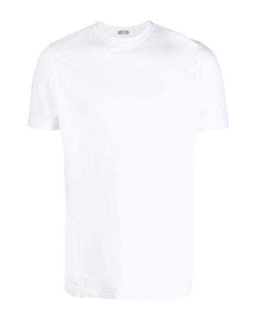 T-shirt di Zanone in White da Uomo