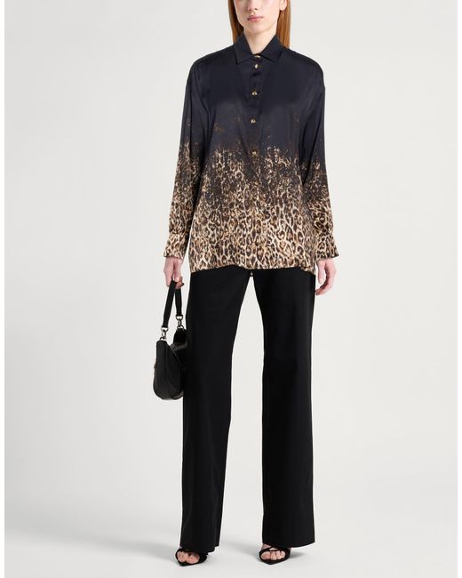 Just Cavalli Blue Shirt Viscose