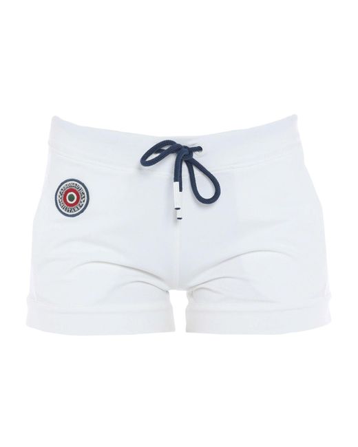 Aeronautica Militare Fleece Shorts \u0026 Bermuda Shorts in White - Lyst