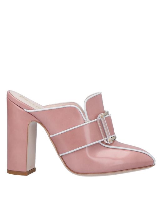 Pollini Pink Mules & Clogs Leather