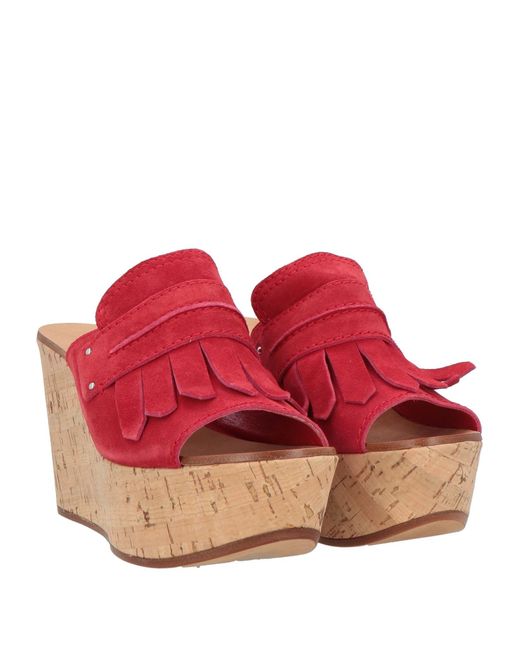 Casadei Red Mules & Clogs
