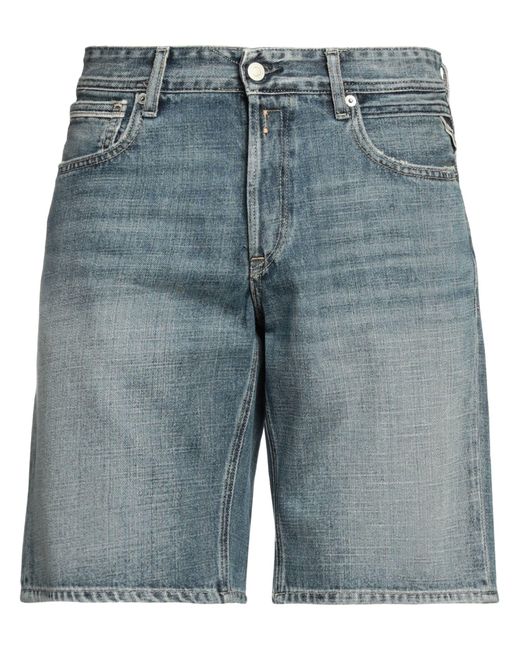 Replay Blue Denim Shorts for men