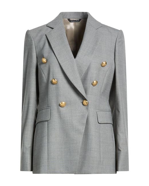 Brian Dales Gray Blazer Polyester, Wool, Elastane