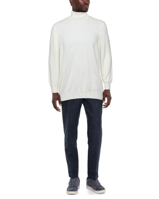 Gran Sasso White Turtleneck Virgin Wool for men