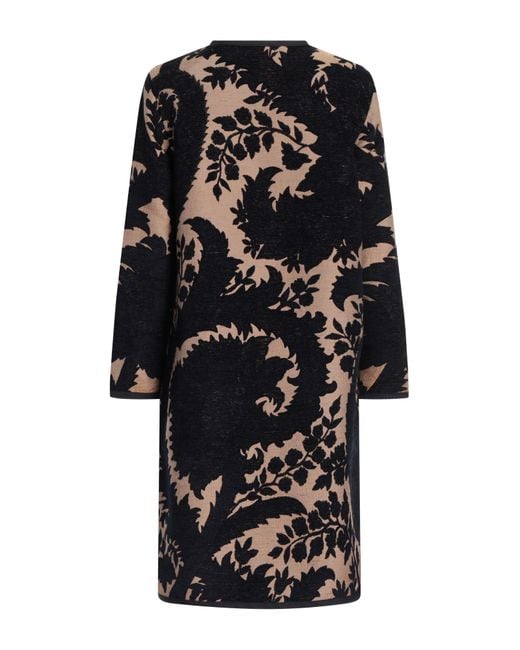 Etro Black Midnight Overcoat & Trench Coat Cotton, Viscose, Polyester, Modal