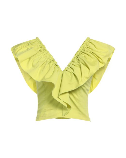 Nenette Yellow Lime Top Cotton, Polyamide, Elastane