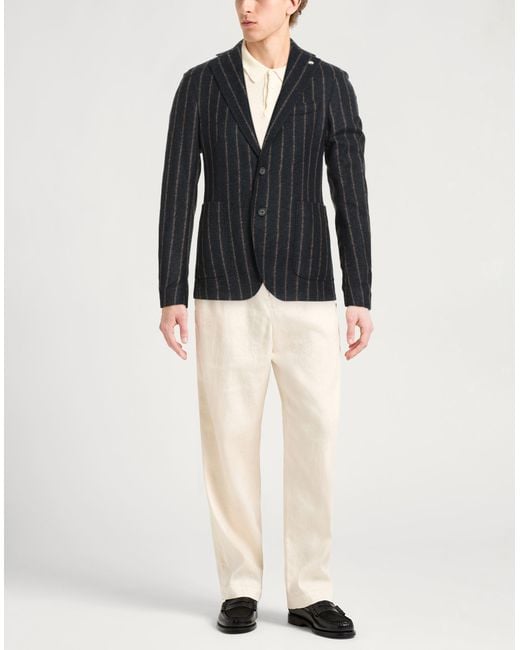Manuel Ritz Black Blazer Acrylic, Virgin Wool, Polyester for men