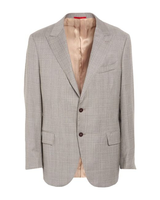 Isaia Gray Blazer Wool for men