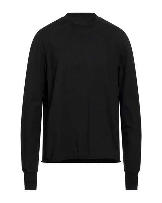 Rick Owens Black Sweatshirt Cotton for men