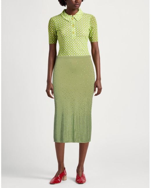 Sandro Green Midi Skirt