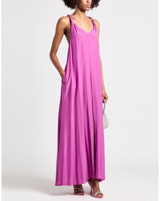 Patrizia Pepe Purple Mauve Maxi Dress Viscose