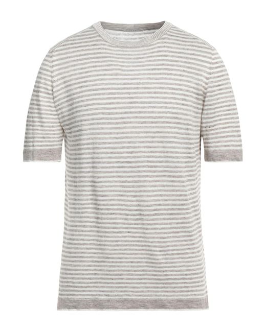 Fradi Gray Sweater Linen, Cotton for men