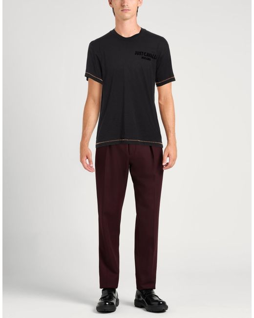 Just Cavalli Black T-Shirt Cotton for men
