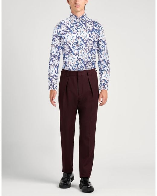 Brian Dales Blue Shirt Cotton for men