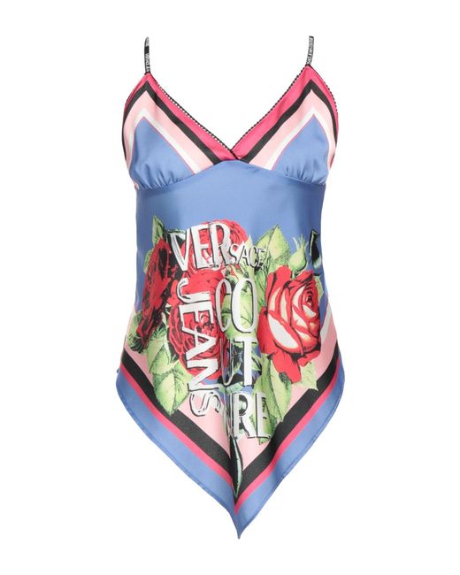 Versace Jeans Couture Blue Top Polyester