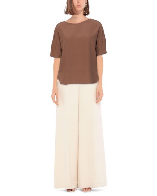 Aspesi Brown Top Silk
