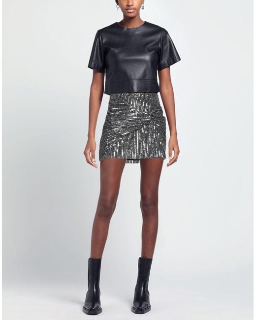 Semicouture Gray Mini Skirt