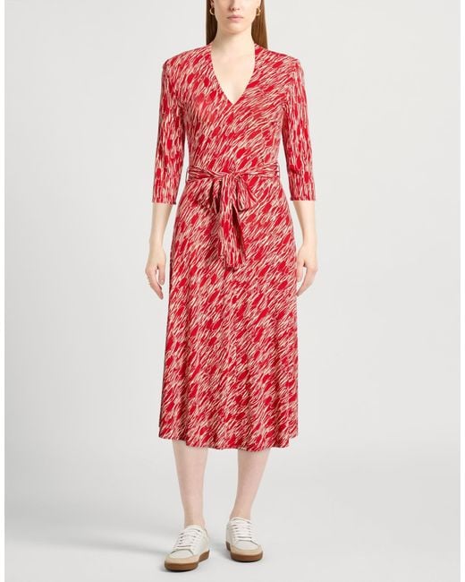 Siyu Red Midi-Kleid