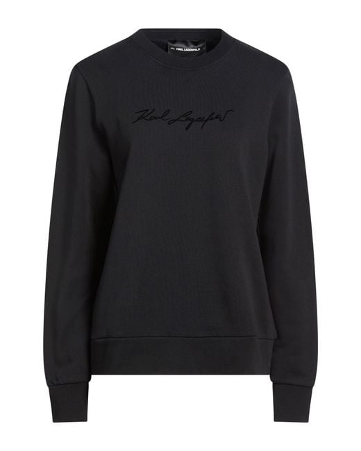 Karl Lagerfeld Black Sweatshirt Organic Cotton