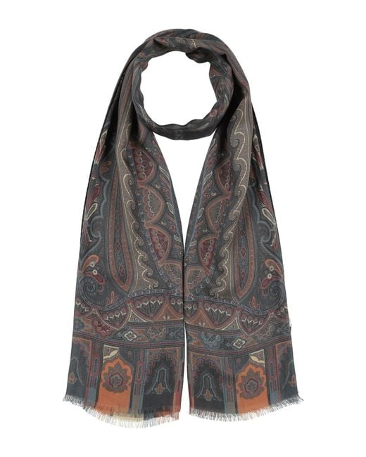 Etro Gray Scarves