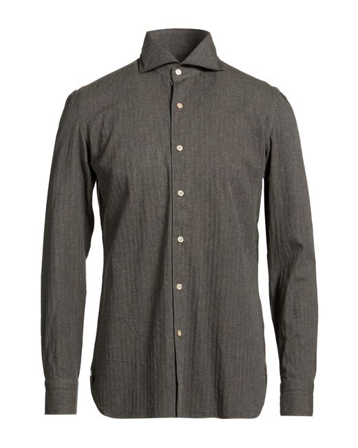 Luigi Borrelli Napoli Gray Shirt for men